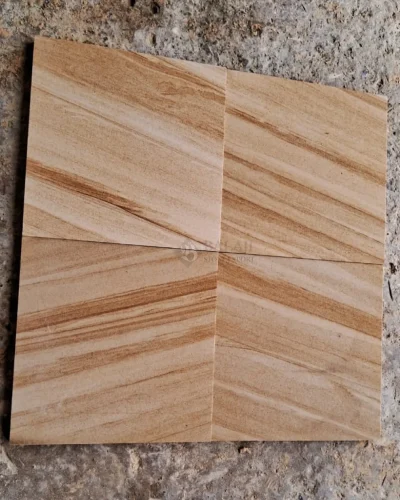 Teak wood sandstone slab